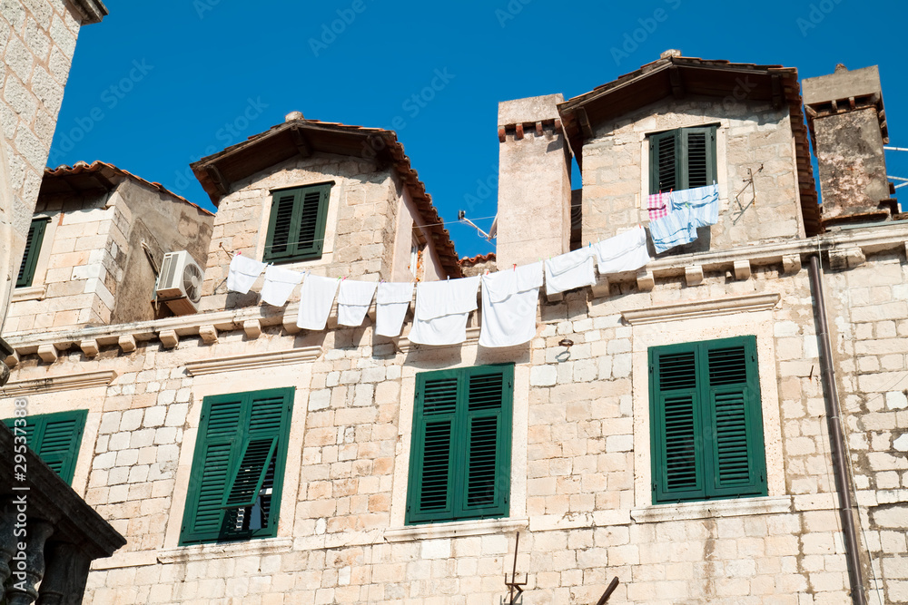 Detail of an old historic house in Dubrovnik