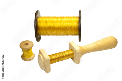 Coils with gold threads