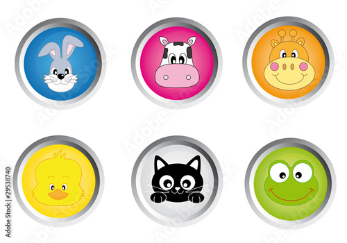 icon buttons animals