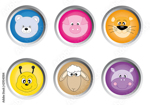 icon buttons animals