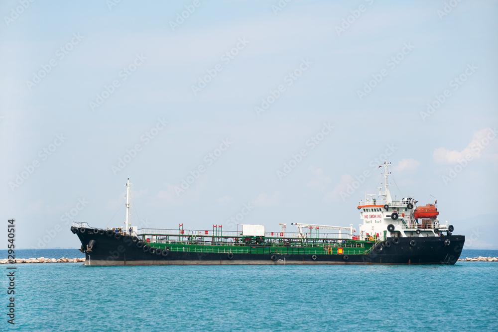 Tanker boat at the sea