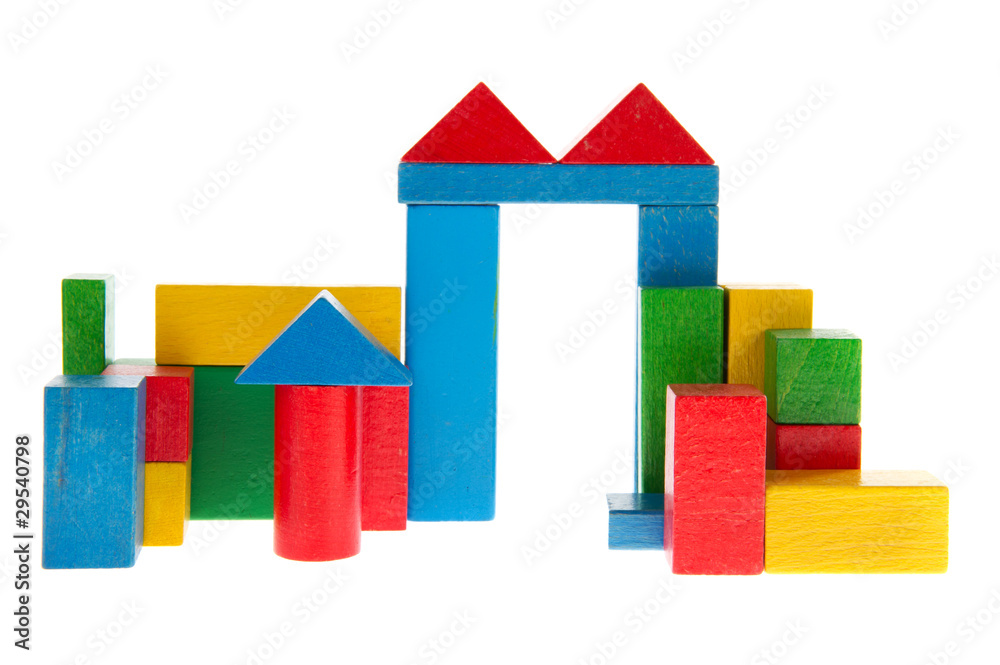 Naklejka premium Wooden blocs