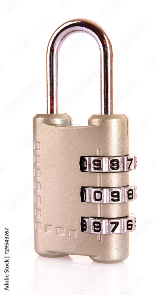 Digital combination lock isolated on white Digital combination lock isolated on white