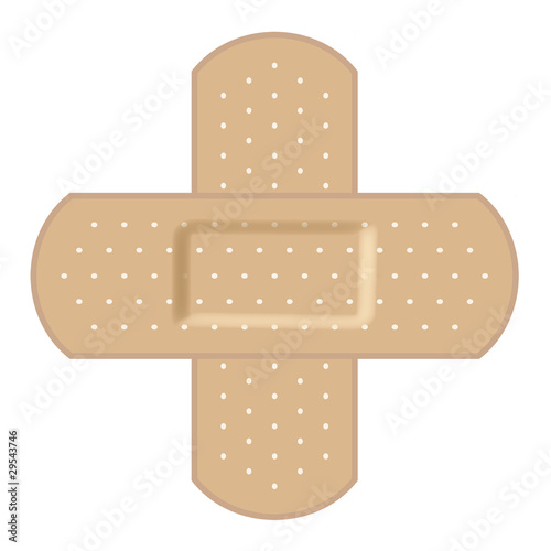 Adhesive bandages forming a cross