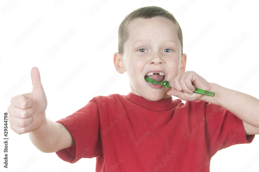 boy brushing boy brushing