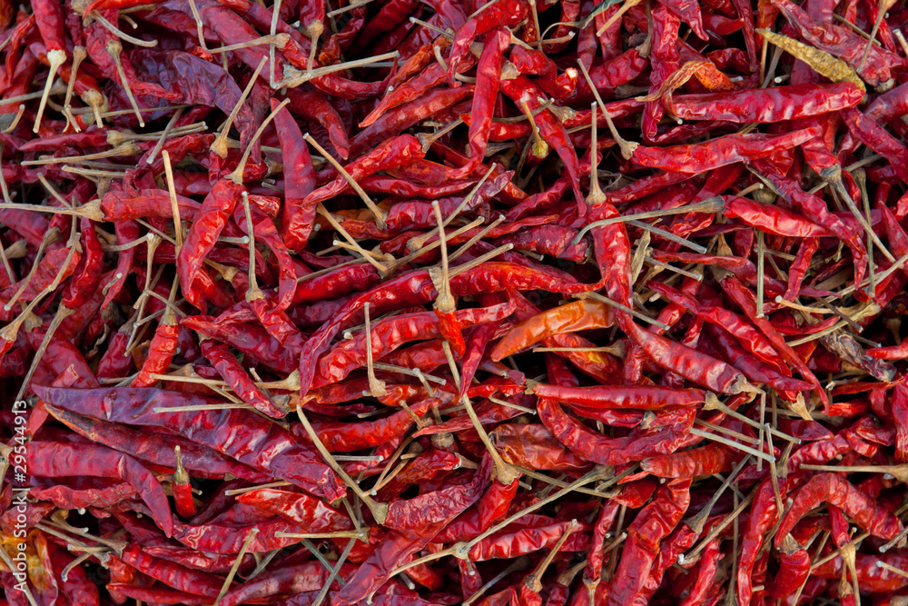 Fototapeta premium Dried red hot chilli pepper