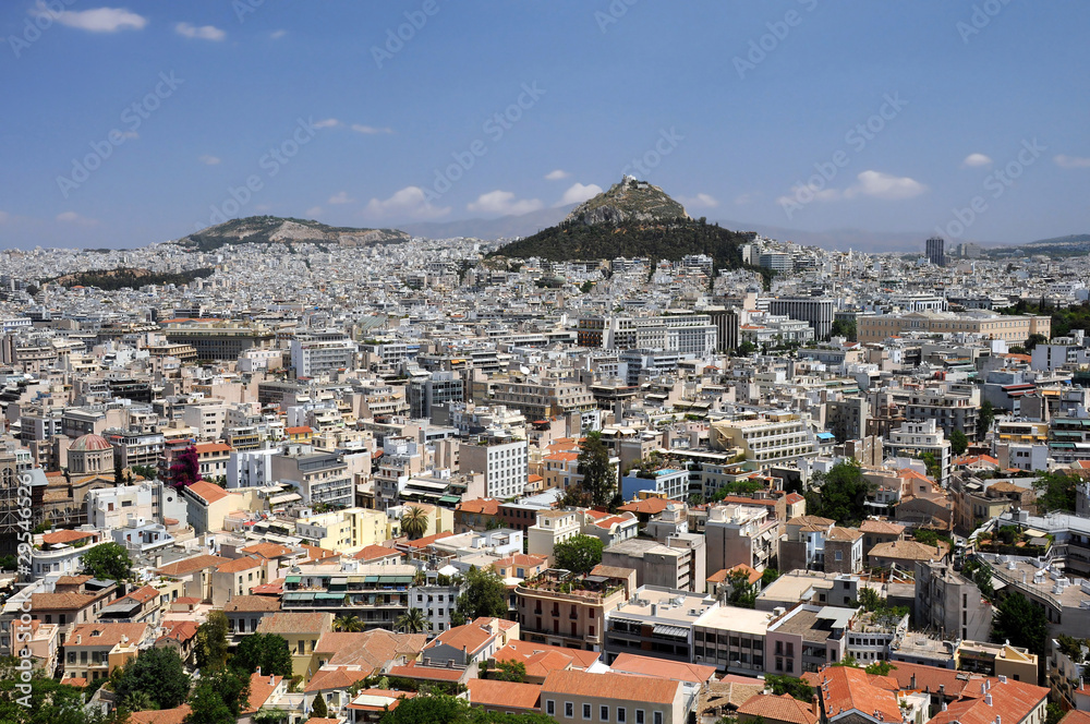 View of Lycabettus Hill in Athens