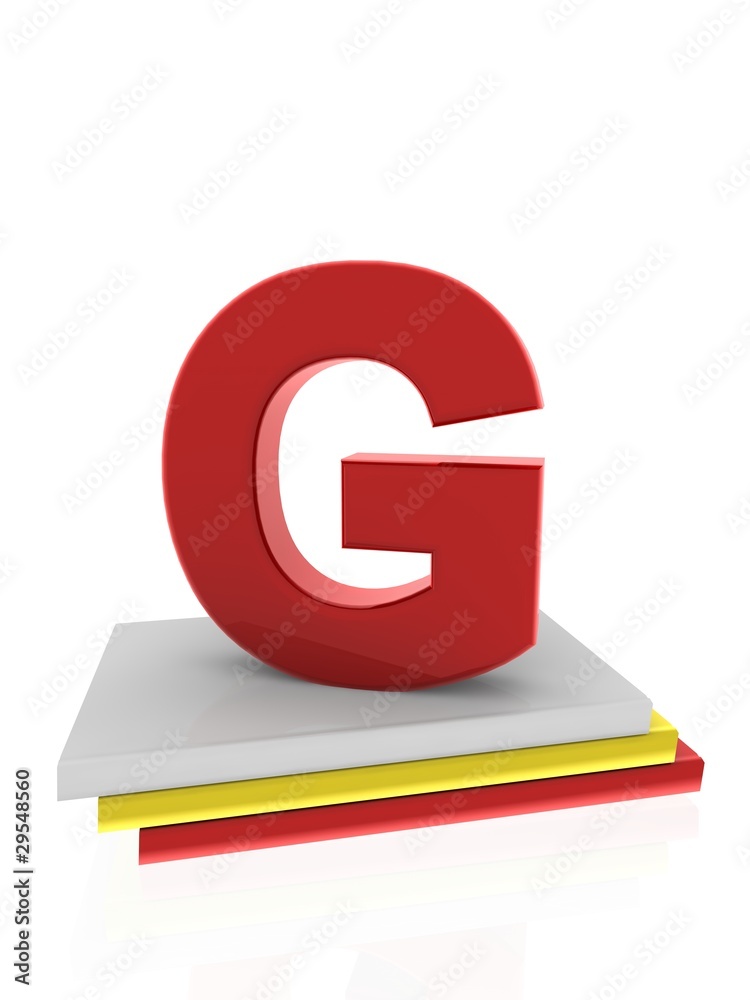 letter G on books letter G on books
