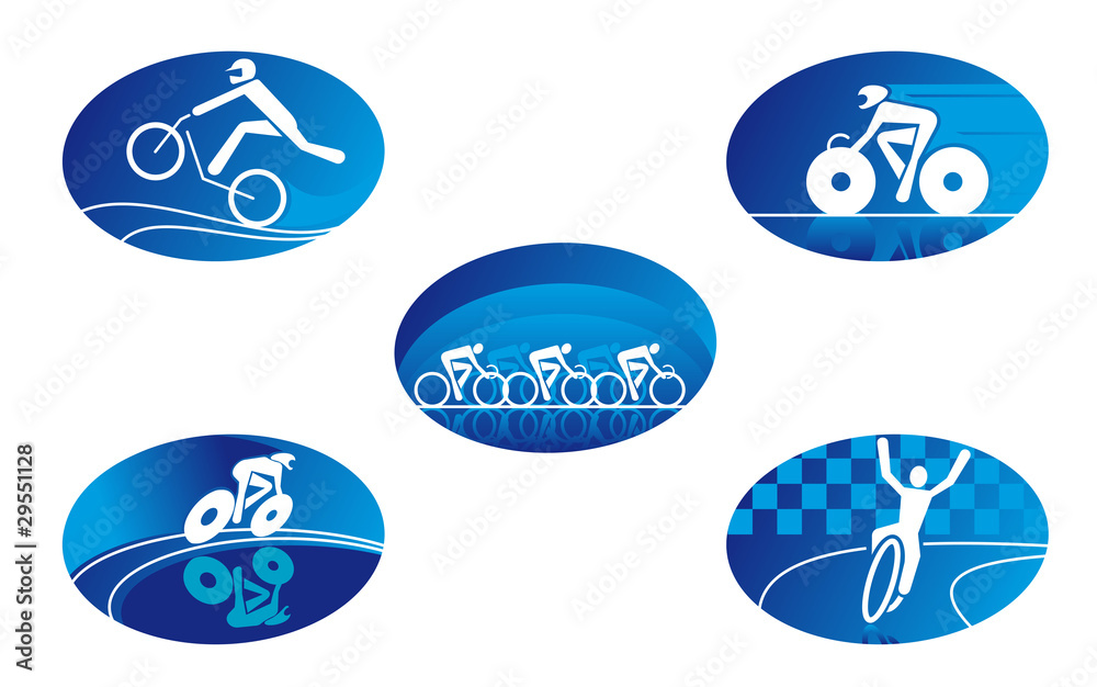 Bicycle sport icons Bicycle sport icons