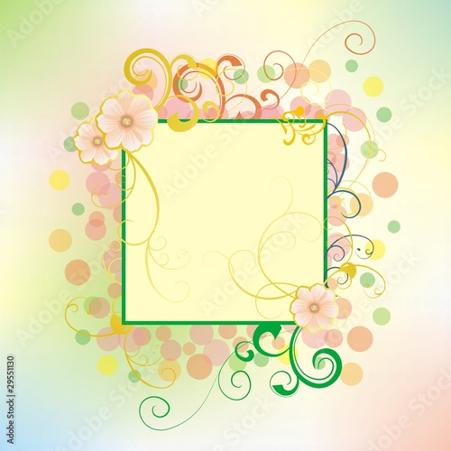 color flowers frame