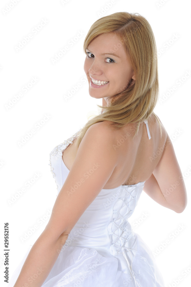 Portrait of a young smiling bride Portrait of a young smiling bride