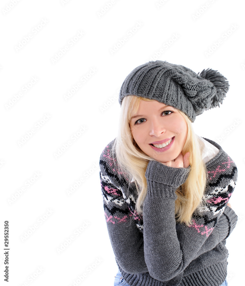 Portrait of girl in winter clothes Portrait of girl in winter clothes