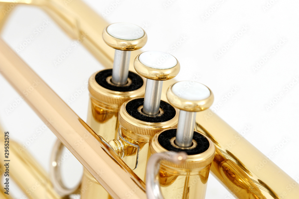 Fototapeta premium golden trumpet valves