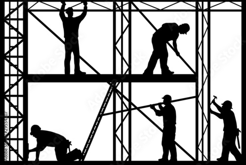 Obraz na plátně Construction workers