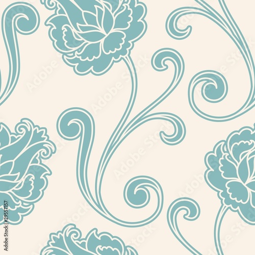 Retro flower seamless pattern