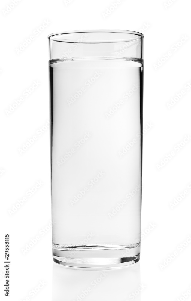 Full glass of water isolated on white background Full glass of water isolated on white background
