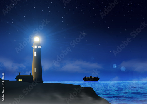Stock image of a lighthouse