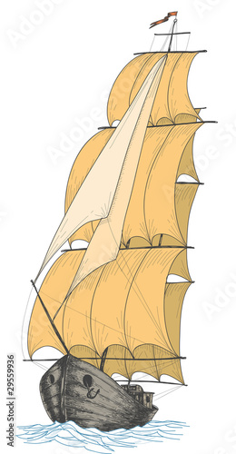 Vintage sailboat