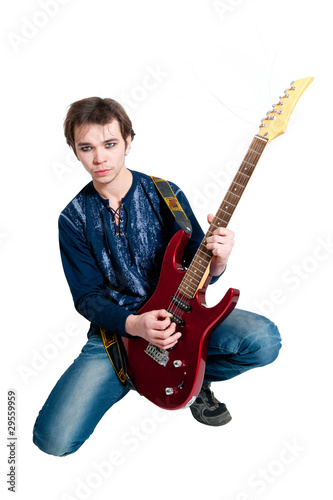 guitarist with electric guitar