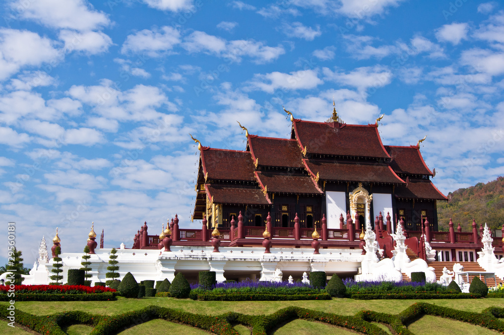 Beautiful Temple on blue sky background in thailand Beautiful Temple on blue sky background in thailand