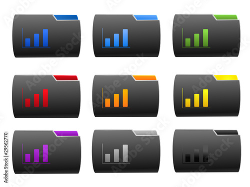 Iconset Ordner Statistik schwarz