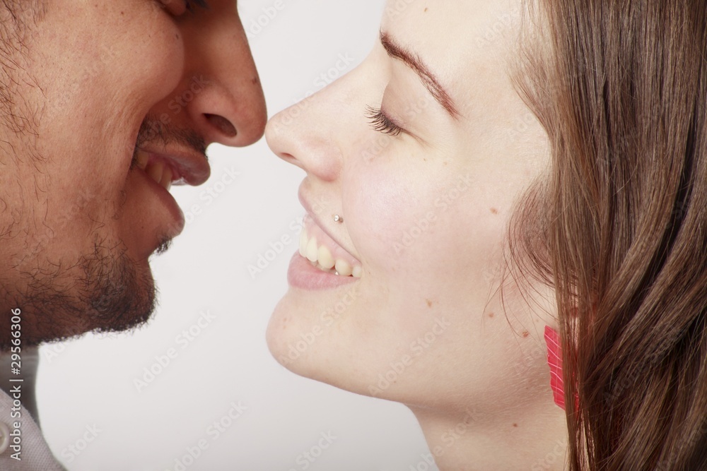 Profile Of A Couple About To Kiss Profile Of A Couple About To Kiss