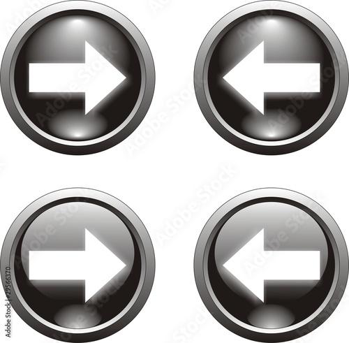black arrow  button