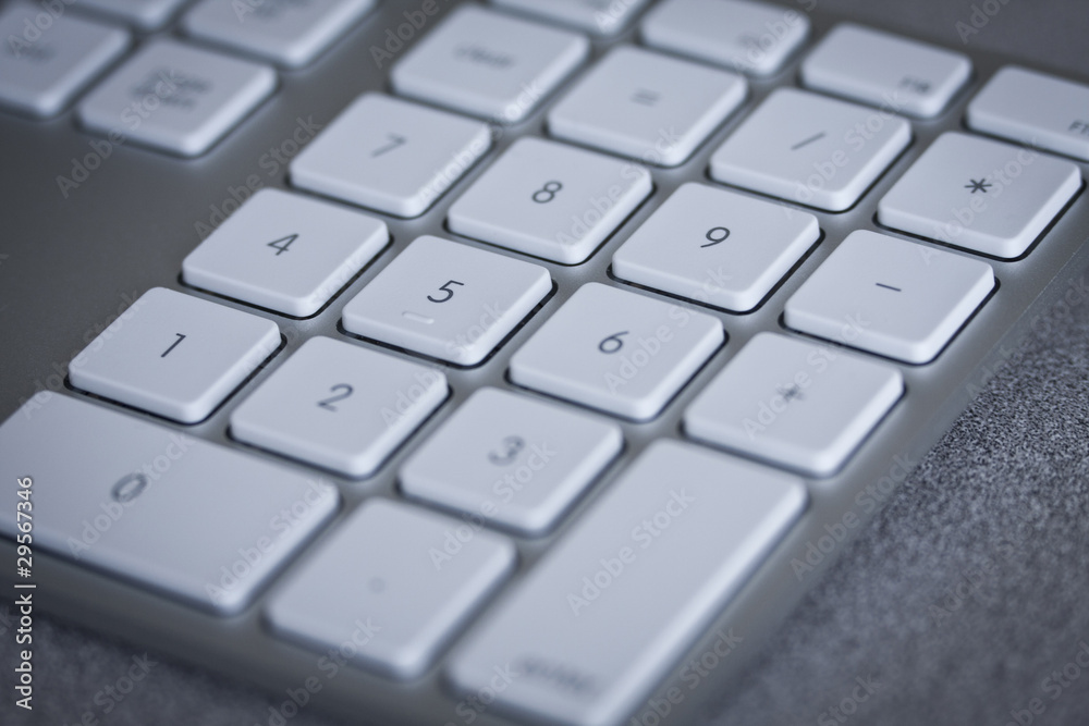 Close up of numbers on computer keyboard Close up of numbers on computer keyboard
