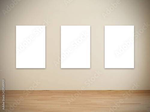 Blank frames in art gallery