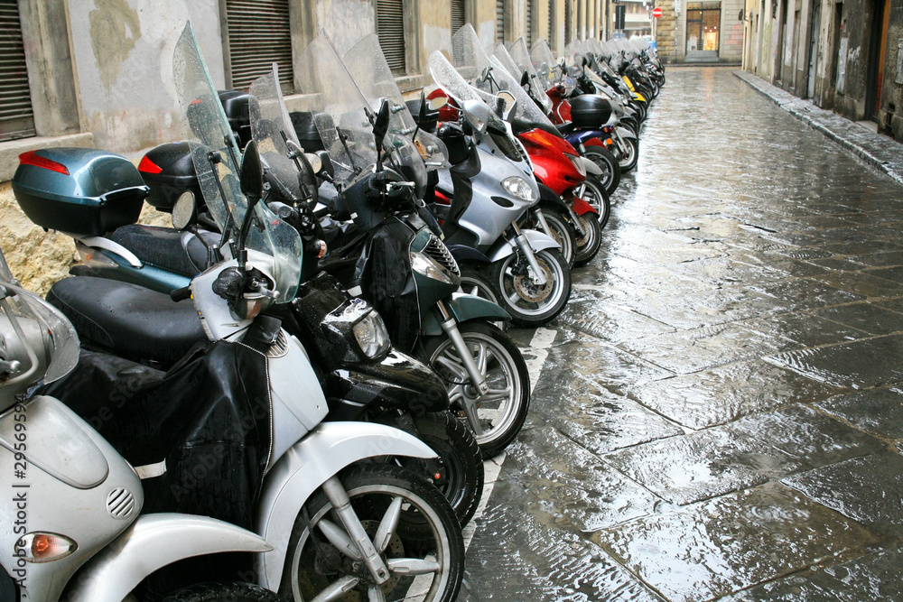 Fototapeta premium scooters parking