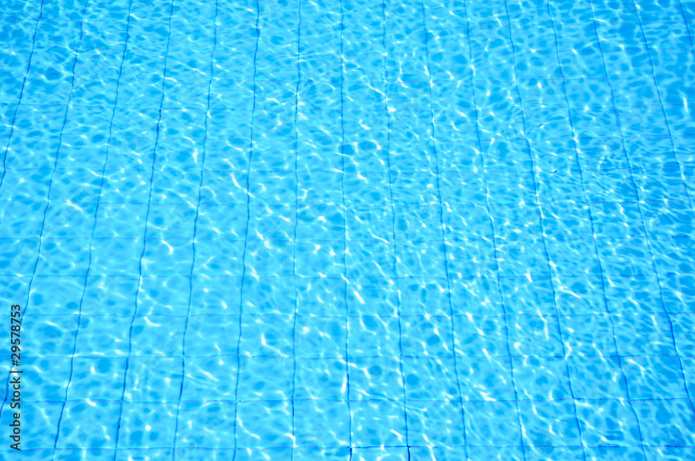 blue swimming pool with ripple water