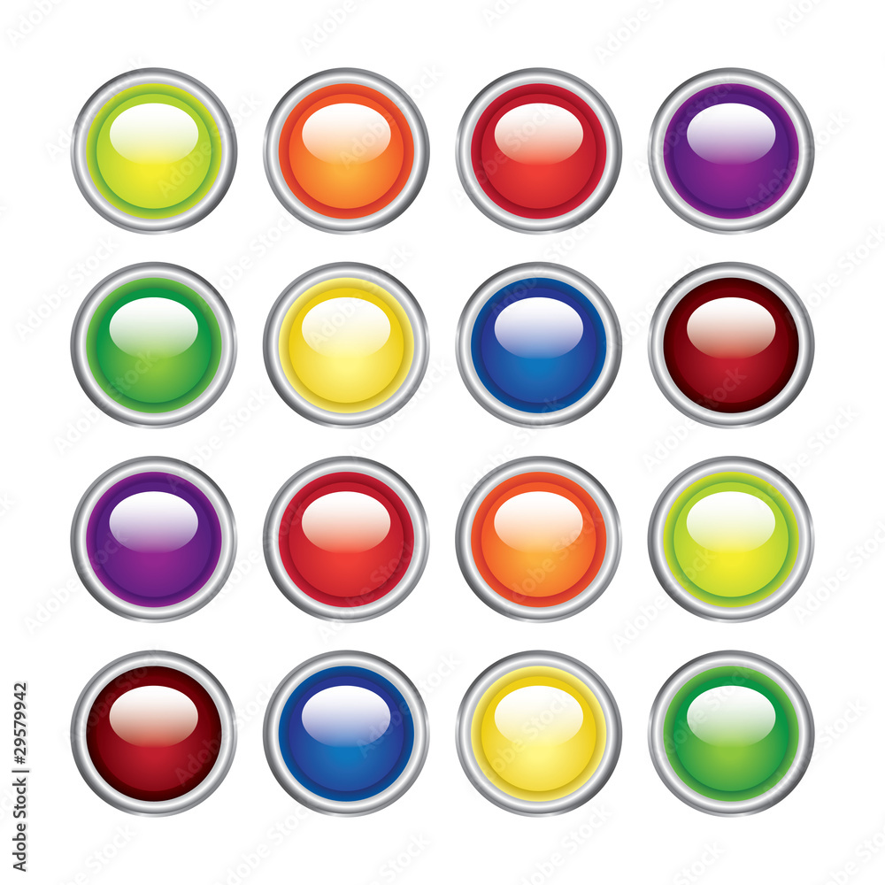 color glossy web buttons - illustration color glossy web buttons - illustration