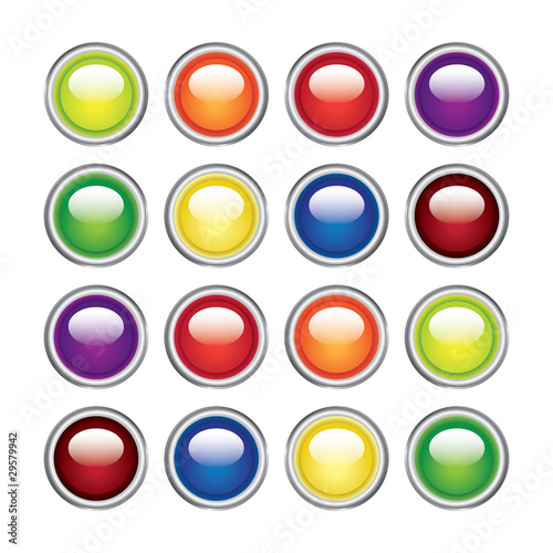Free Download color glossy web buttons - illustration - GFXLoad