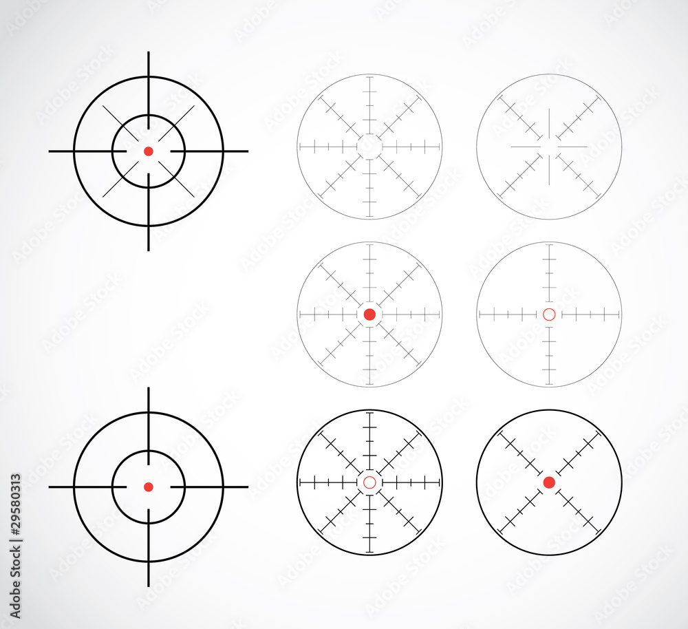 crosshairs set illustration crosshairs set illustration