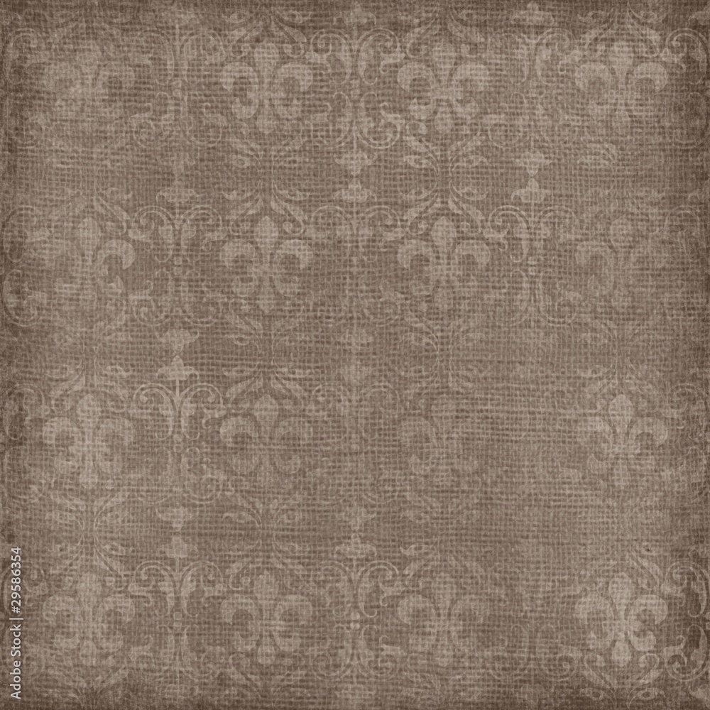 Obraz premium fond fleurs de lys brun