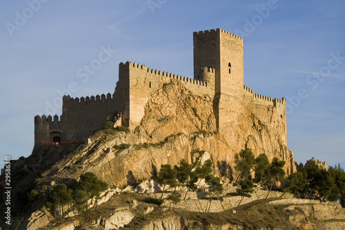 Old medieval castle in top of the rock. Castillo de Almansa photo
