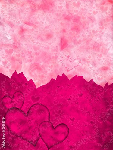 Valentine's Day background with pink hearts