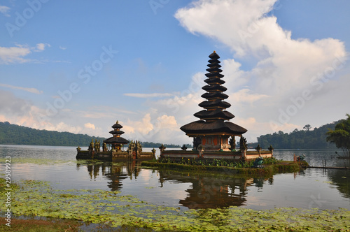 Beautiful Balinese Pura Ulun Danu temple on lake Bratan.