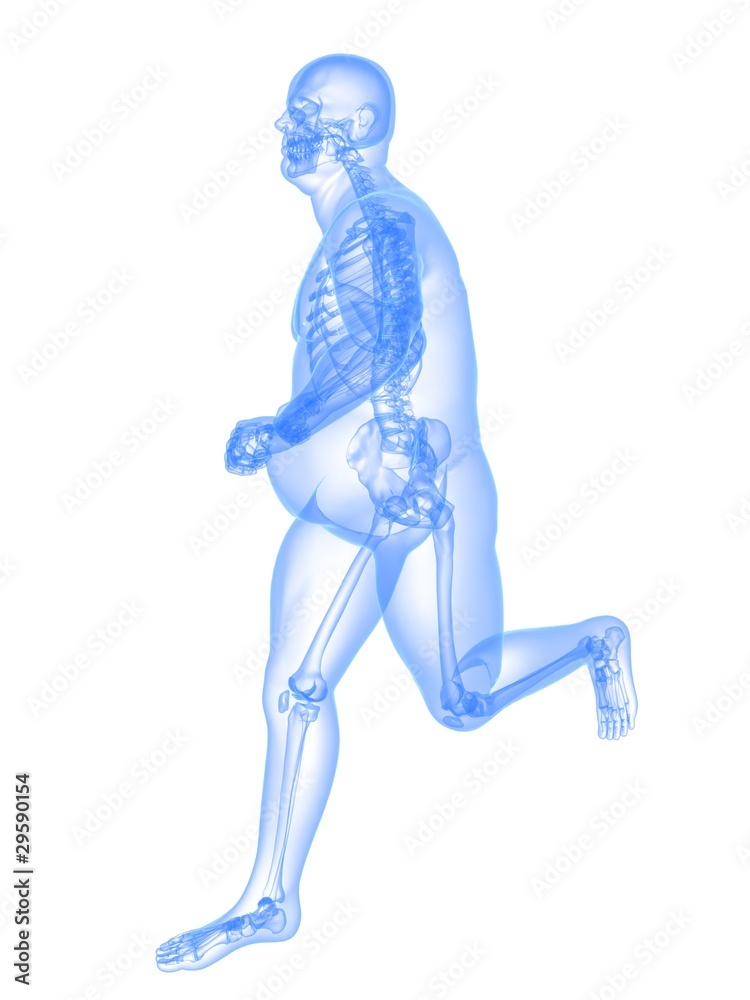 übergewichtiger transparenter Jogger übergewichtiger transparenter Jogger