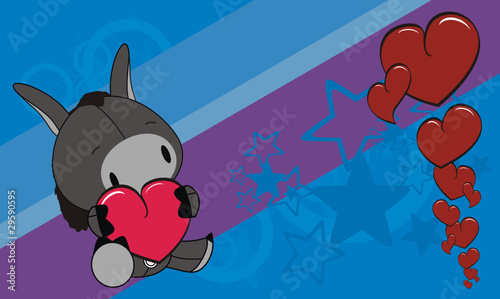 donkey cartoon background valentine2