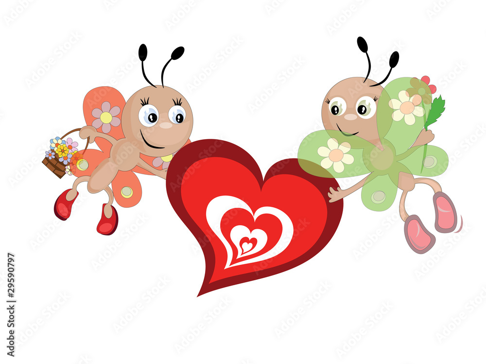Butterflies with heart Butterflies with heart