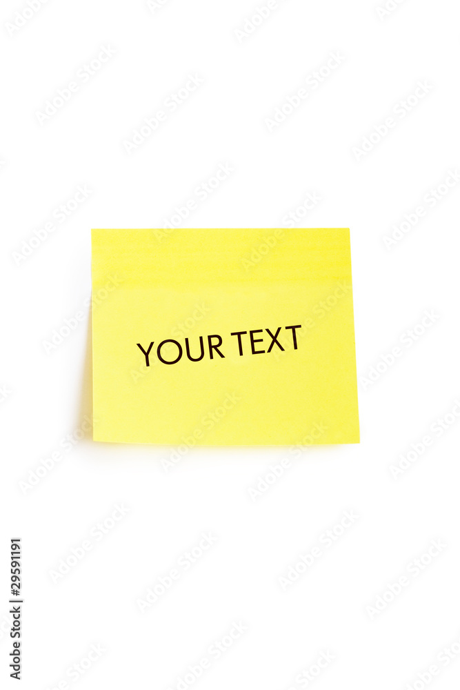 Yellow sticky note Yellow sticky note