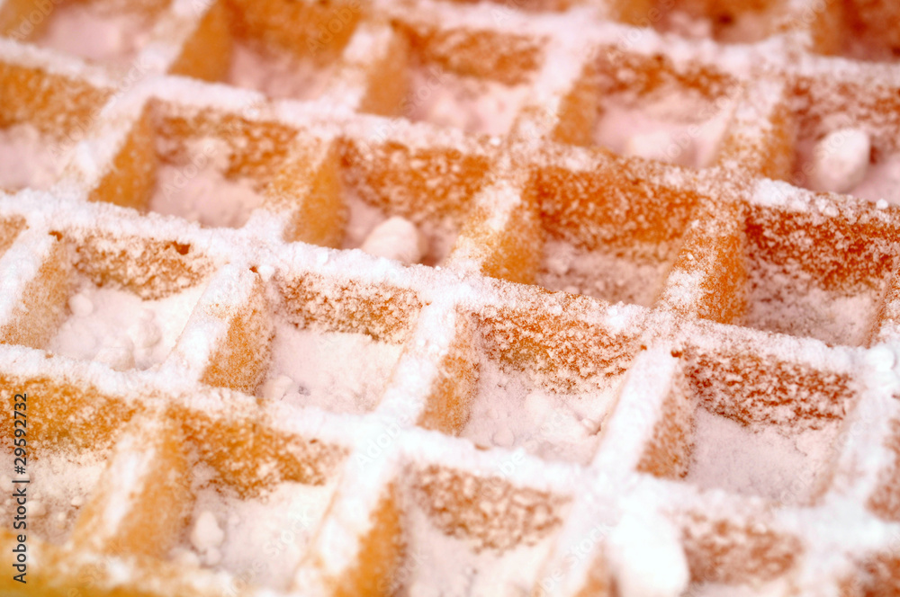 Gaufre au sucre glace