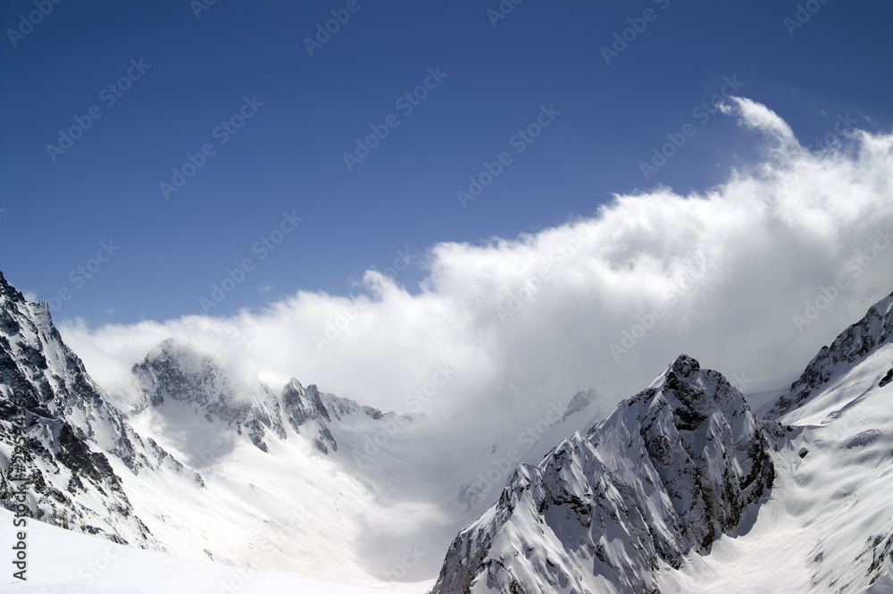 Mountains in cloud