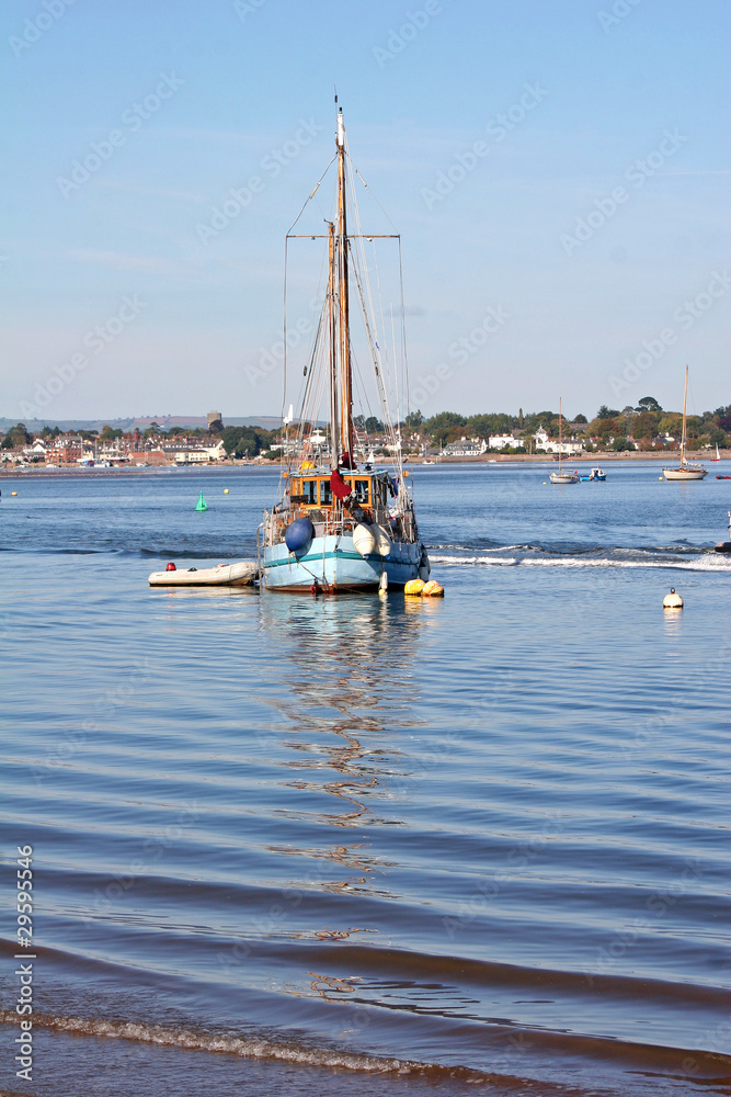 Obraz premium boat on River Exe