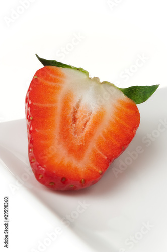 Strawberry Slice Closeup