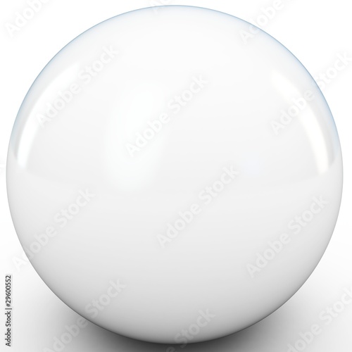 3d white sphere in studio environment