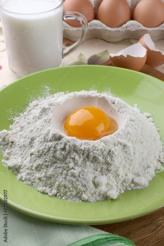 Egg and flour Egg and flour