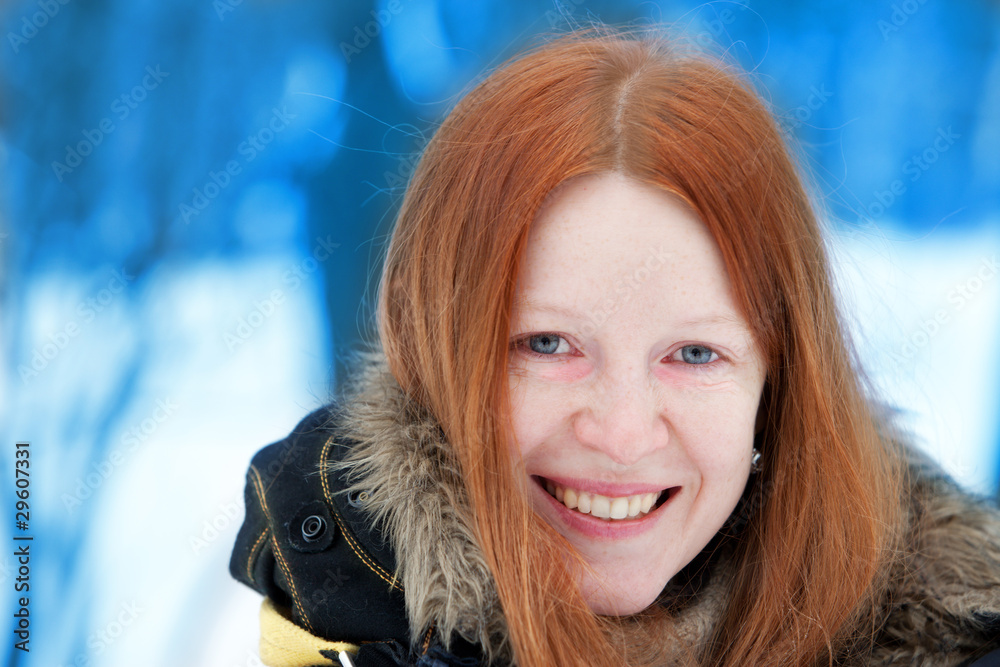 redhaired young woman redhaired young woman