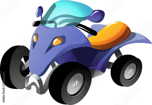 Cartoon quadracycle
